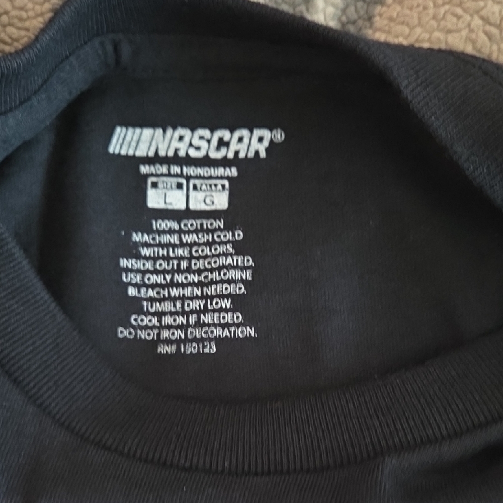 Nascar Racing Black Tee with Multicolor Design - Picture 2 of 2